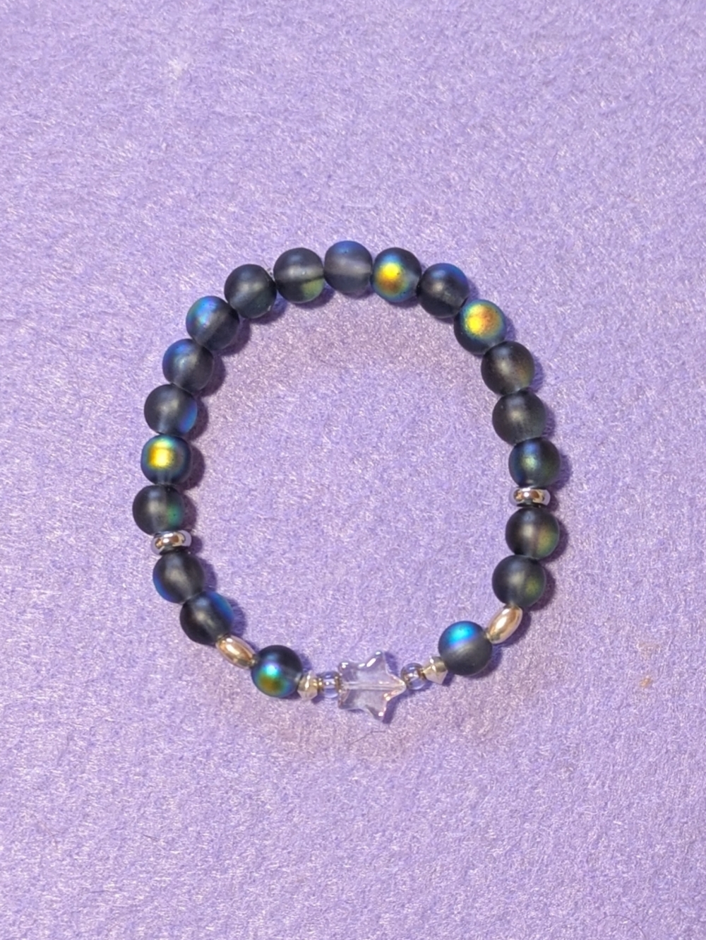 Black Star Beaded Bracelet